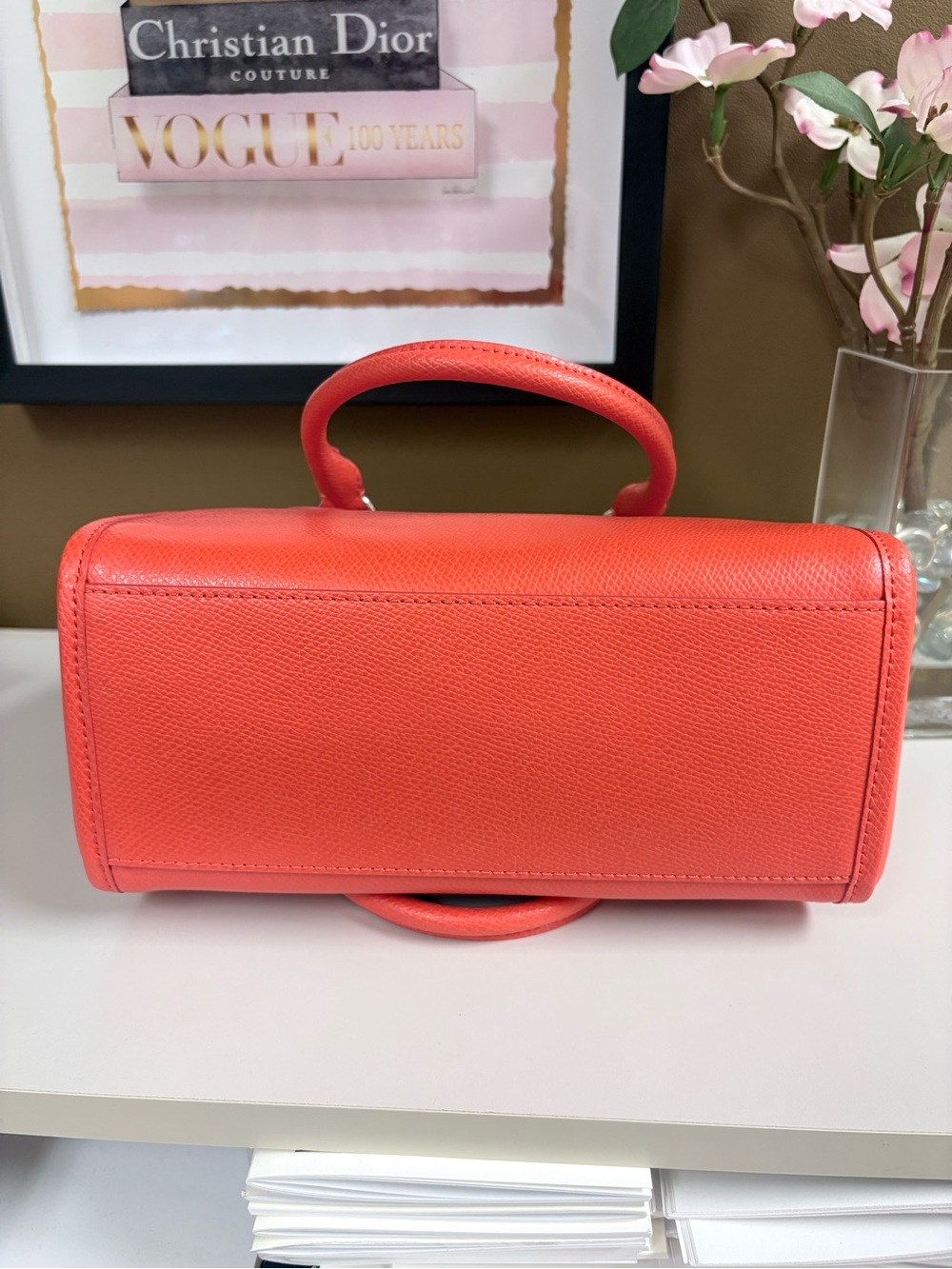 Coach Bennett coral Leather Satchel - Picture 11 of 16